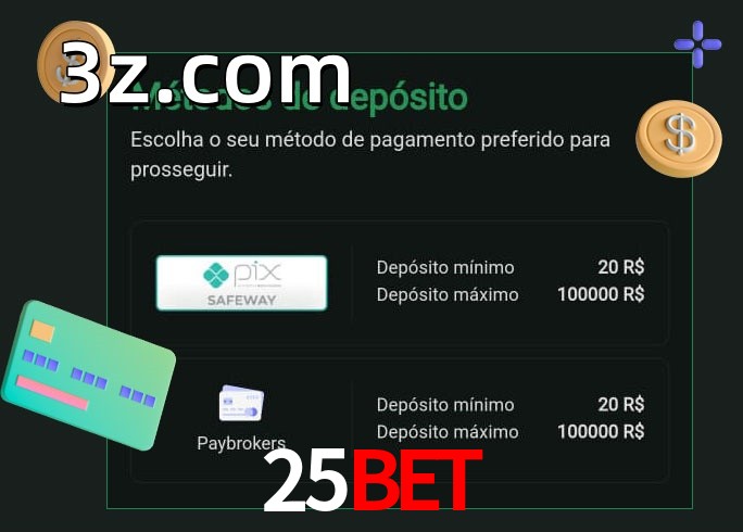 O cassino 25BETbet oferece uma grande variedade de métodos de pagamento